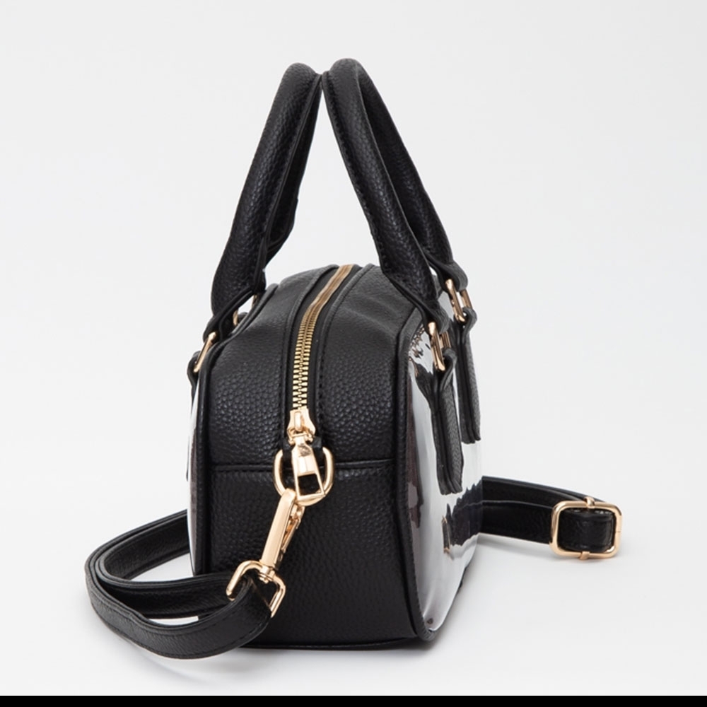 White Handle Structured Transparent Clear Handbag… - image 5